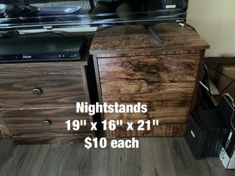 Nightstands (19" x 16" x 21")  -   $10 each