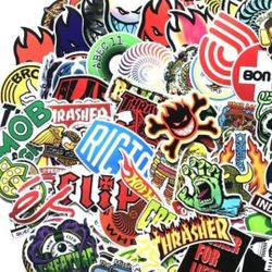 100Pcs Skateboarding Stickers Pack Stickers for Suitcase Skateboard Laptop