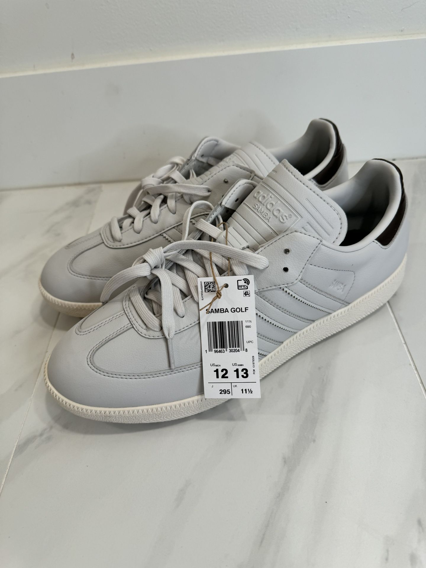 Adidas Samba Men's Golf Shoes 'Grey One' - Size 12