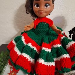 Beautiful Dolls In Crochet Dress Any Color 