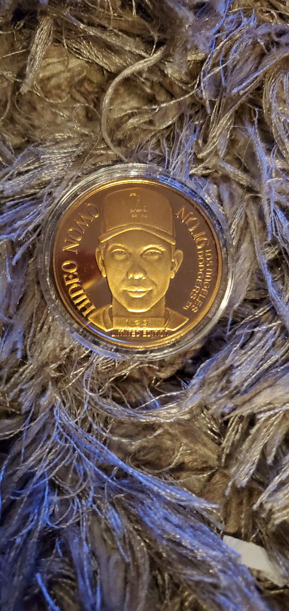 Hideo Nomo Dodgers Limited Edition Fine Bronze Coin 1995