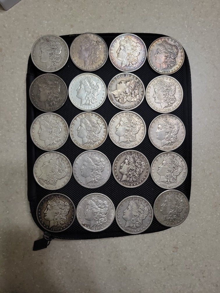 Assorted Morgan Silver Dollars.  $45 Each 