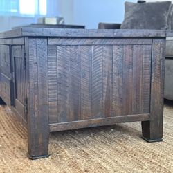 Rustic Coffee Table with Storage