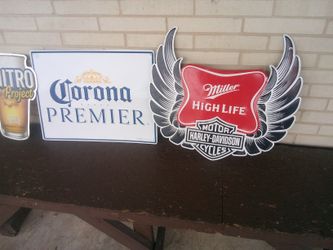Corona Premier Sign or Harley Davidson Sign,.