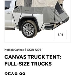 Truck Bed Tent - Kodiak Canvas for full size truck 6' bed