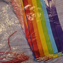 8 Striped Goodie Bags w/twist Ties