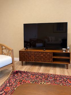 48-Inch LG TV + Beautiful Wooden TV Stand – Sold Together