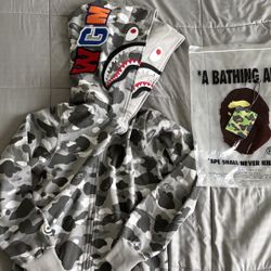 Double Hooded Bape Zip Up (Check Description)