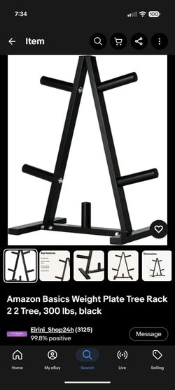 Amazon Basics Weight Plate Tree Rack