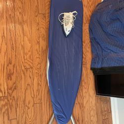 Ironing Board with SunBeam Vintage Iron    