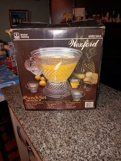 Anchor Hocking Punch bowl set.