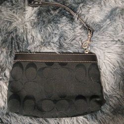 NWOT* COACH  Black Jacquard VINTAGEk WRISTLET