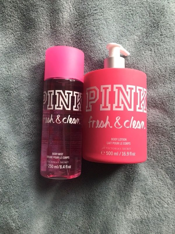 PINK perfume and lotion set