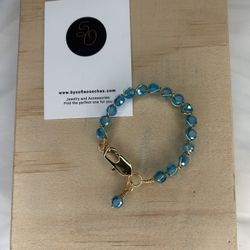 Handmade Bracelet 18k With Blue stone 