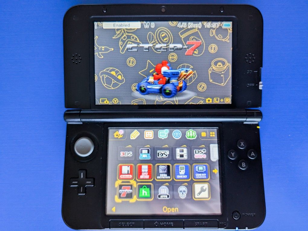 3DS XL Blue 128GB Loaded Retro Customized