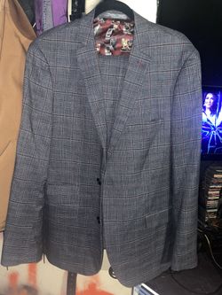 Paisley And Gray Suit Slim Fit 