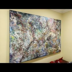 Custom Splatter Painting 55  X 128 