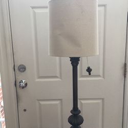 Bronze table lamp with Custom pull