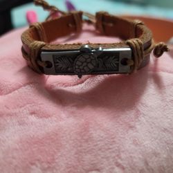 leather turtle bracelet for men or women 