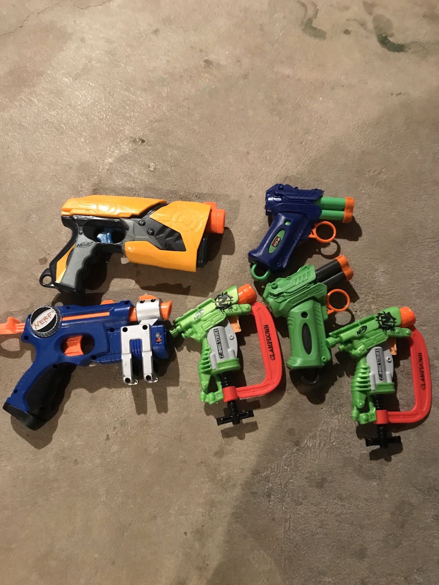 6 nerf guns. $15 for all of them