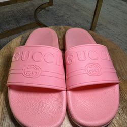 Authentic Gucci Rubber Slides – Pink – Size 40 (9)