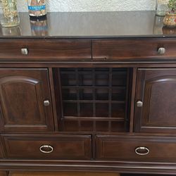 Buffet Table And Wine Rack 