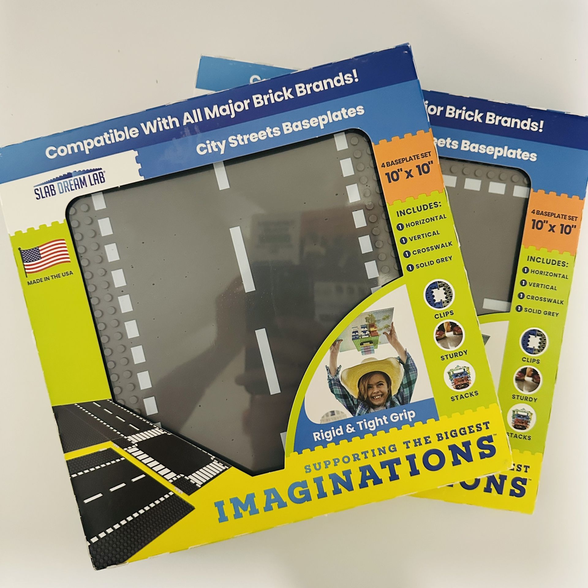 Brand New - 2 Packs Of City Streets Baseplates (4 Per Pack)