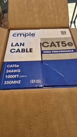 CAT5e cmr 24awg 350mhz to cca network cable 1000ft
