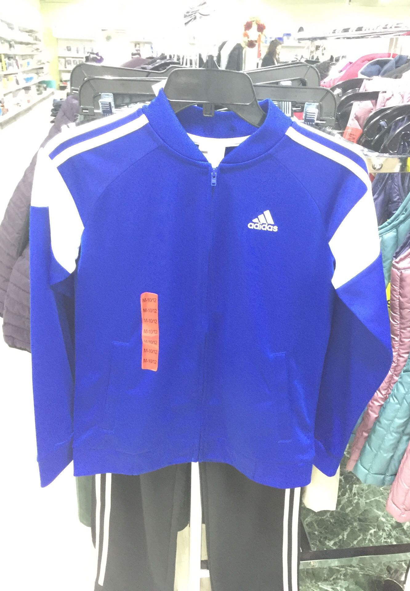 Medium Blue Adidas Full Zip Up Jacket