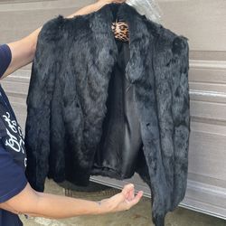 Womens Medium Rabbit Fur Coat
