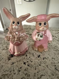 Ceramic Easter bunnies