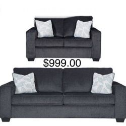 🇺🇸HUGE Ashley Furniture Sale!🇺🇸 Brand New Sofa Loveseat Set W/ Accent Pillows Included! $50 Down Takes It Home Today!