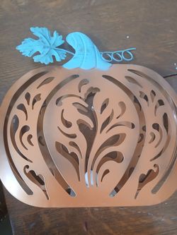 Metal Pumpkin Fall Decoration