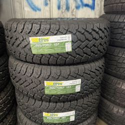 265/70/17 TBB All Terrain EACH TIRE $125/ CADA LLANTA- INSTALLED AND BALANCED 