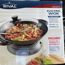 *New In Box* ELECTRIC WOK CHEF SKILLET STAINLESS STEEL