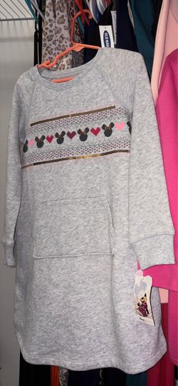 Little Girls Disney Minnie Mouse Long Sleeve Fleece Dress Size 5