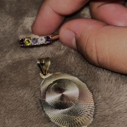 Gold ring and gold cadena for necklace 