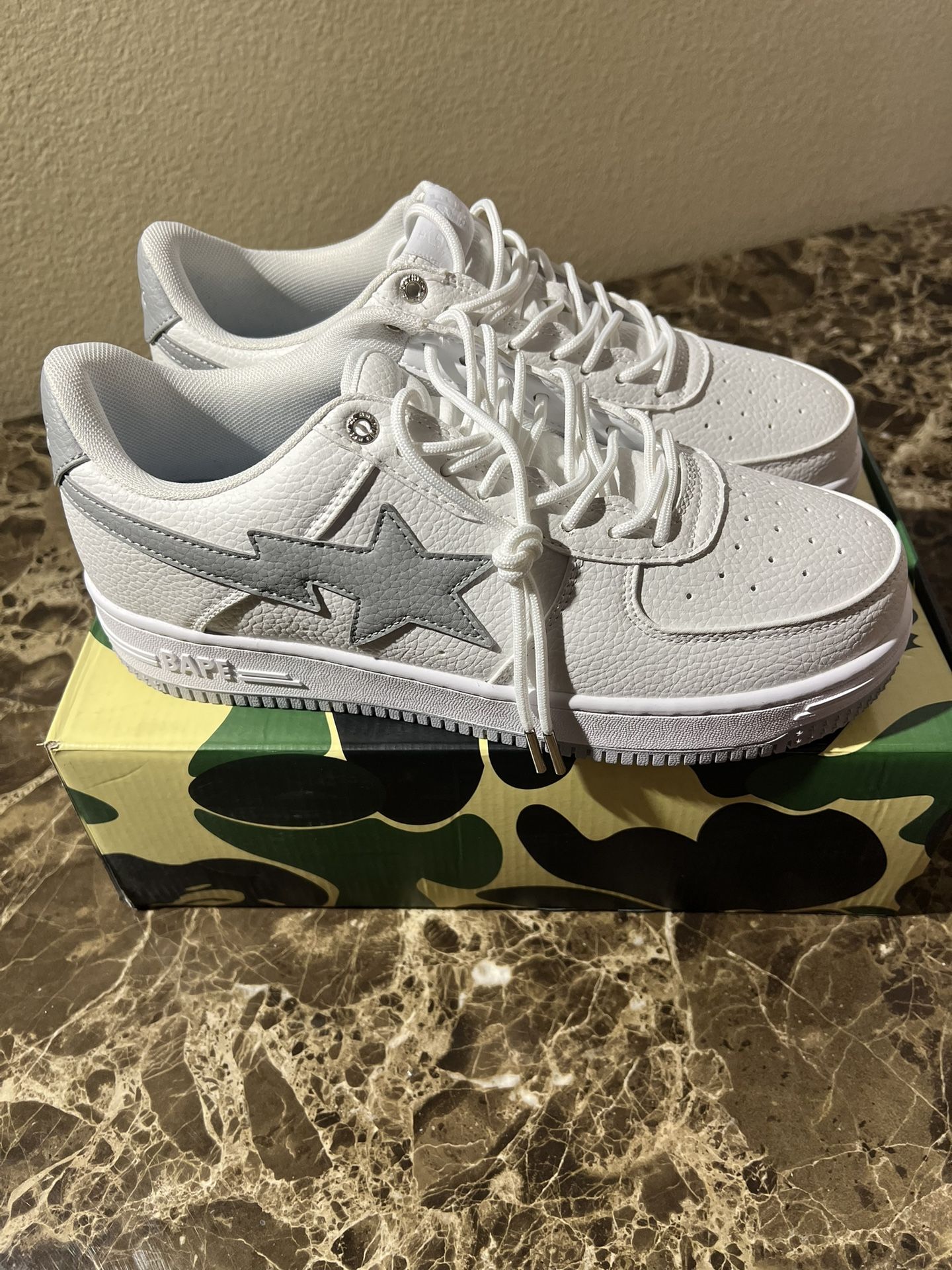 A Bathing Ape Bape Sta JJJJound White Gray size 10.5