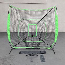 $75 (New in box) Baseball softball (7x7’ net & ball tee set) practice hitting & pitching net w/ carry bag 
