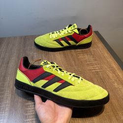 New Nwt Adidas Sobakov P94 EE5640 Men's size 13 Neon Green Suede Black Red Low