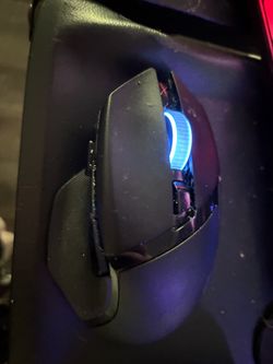 Black Gaming Mouse with RGB Scroll Wheel