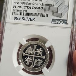 2019   Fine Silver San Antonio 25c