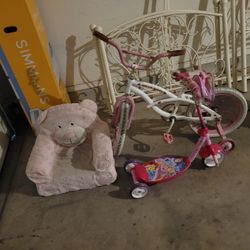 Bike And Chair For Little Girl 