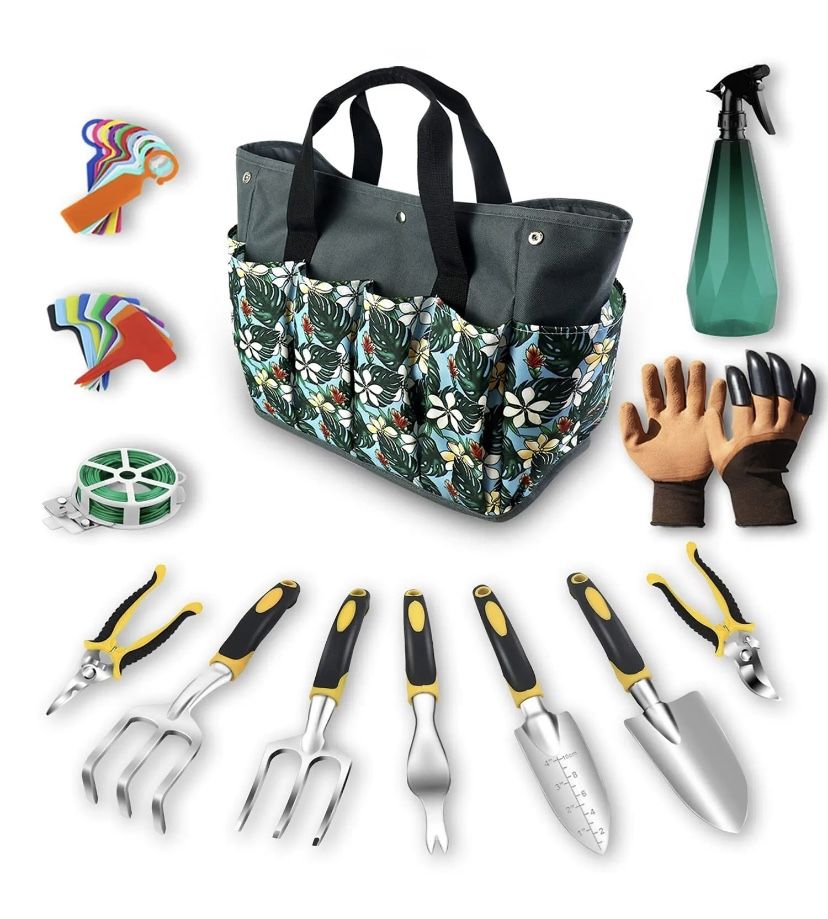32pcs Gardening Hand Tools with Storage Tote Bag Outdoor Hand Tool Set