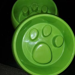 Slow feeder large dog bowls - set of 2