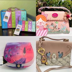 Price Vary ❤️ Disney Stitch Shoppe Princess Book & Wallet, Bambi, Pocahontas, Cinderella Danielle Nicole Her Universe Loungefly Crossbody Bag