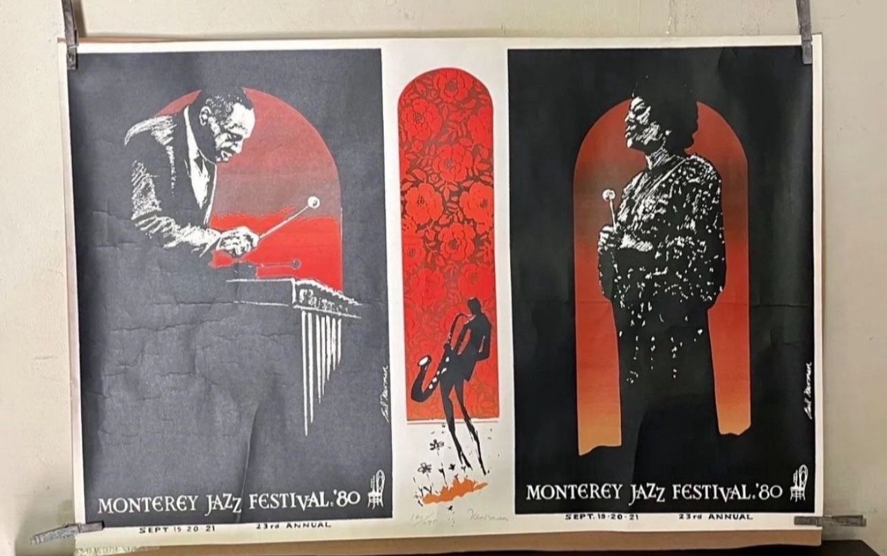 1980 Jazz Festival Poster - Lionel Hampton & Sarah Vaughan.