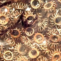 Lot Of 125 Copper Wire Saucer Beads