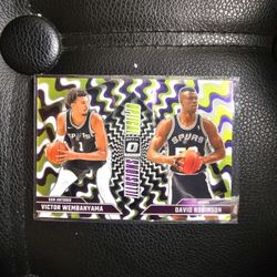 VICTOR WEMBANYAMA DAVID ROBINSON SPURS OPTIC PANINI NBA SPORTS CARD!