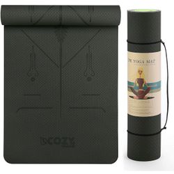 Yoga Mat 6mm Thick Yoga Mat Non-Slip Exercise Fitness Mat Eco Friendly Workout Mat for Yoga, Pilates & Floor Exercises